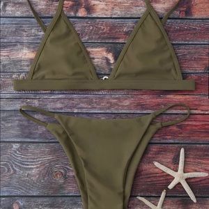 Army Green two piece bikini - Good as new